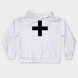 Greek cross (black) Kids Hoodie